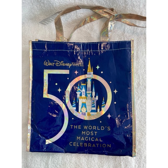 Huge Lot Walt Disney World 50th Anniversary Reusable Bag WDW Gift Tote RARE - Picture 6 of 12